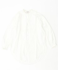 RENATO NUCCI Damen Oversized Smoking Shirt EU 38 Small White Vintage HT20