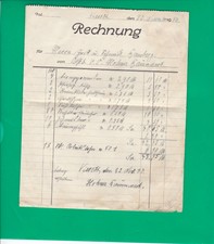 Viereth - Rechnung der Fa. Hohner Baummwart? - 1937 