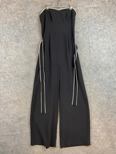 H&m Overall Damen UK 8 Tube Korsage Weitschaft Belted schwarz