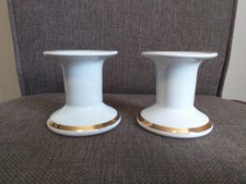 STILVOLL..EINFACHES DESIGN...PAAR LEUCHTER...KERAMIK...PREISE KERZEN... WEISS