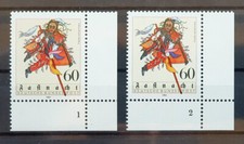 Bund 1983 ** 2x Mi 1167 Fastnacht Eckrand Ecke unten Formnummer 1+2 Fn1+2 (2215C