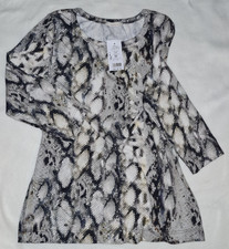 lilienfels modisches Shirt Gr.42 schwarz grau creme gemustert neu NP 89 €