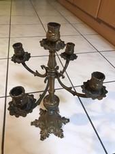 Schöner alter Metall Kerzenleuchter Kerzenständer Tischleuchter 5 armig