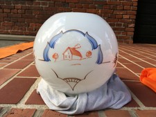 30er J. Art deco Kugelglaslampe Milchglas Lampenschirm Ersatz