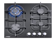 Phönix PG-604 Einbau Gaskochfeld Glas Kochfeld Einbauherd Gaskocher 4 flammig