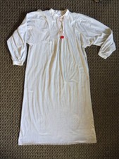 NACHTHEMD 42 44, Nachtwäsche Kleid M / L weiß schwarz, Nadelstreifen, Polka Dots