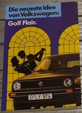 Prospekt Brochure VW Volkswagen Golf II Flair 2/1986 Modelljahr 1986