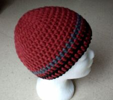 Mütze, Häkelmütze aus Original My Boshi Wolle Nr.1, gehäkelt, bordeaux, weinrot