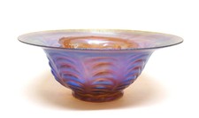 Irisierende Art Déco WMF Myra Glas Schale/ Vase blauviolett-gelb