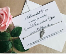 Rose Engel Flügel Himmel Geschenk für Trauer Anteilnahme Karte Memorial Mum Nana