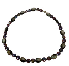 Süßwasser Pearl Shell Pearl 925 Sterling Silber 18" Halskette