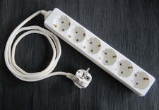 6-Fach Steckdosenleiste 1,5m Mehrfachsteckdose Steckerleiste mit Winkelstecker