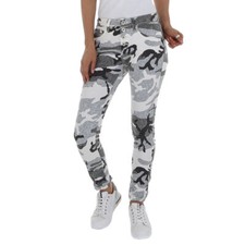 Damen Stretch Knöpfe Jeans 8786 Ital-design