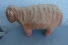 Figur  Schaf  Ton Terracotta  Vintage shabby Gartendeko frostfest mit Patina 
