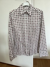 van laack fay damen bluse hemd schön weiß blumen chic Baumwolle xs s 34 36