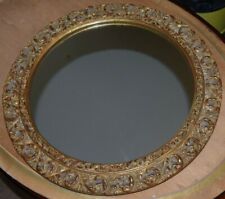 Hochwertiger runder Spiegel 51cm gold verschnörkelt Arcanthusblätter