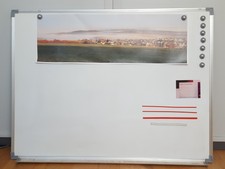 Whiteboard weiße Tafel Magnetwand mit Magneten Schule Pinnwand 120 x 90 cm