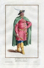 1779 Szabolcs Hungary Ungarn Portrait costumes Kupferstich antique print Duflos
