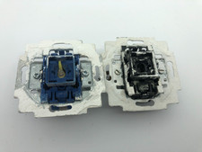 2 STÜCK Busch Jaeger Kreuzschalter  Lichtschalter Glimmlampe UP Gebraucht LESEN!