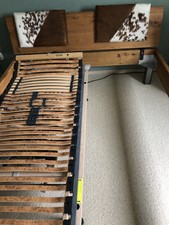 Wild-Oak Wildeiche Bett 160x200 (2x80cm ), Hasena, Metallfüße,  ohne Lattenrost