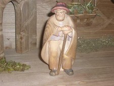 Pema Krippenfigur Schäfer Holz Neu Color Nr.021 9cm