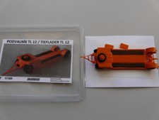 7) Marboe Spur TT Fertigmodell Tieflader Anhänger Hänger TL12 TL-12 DDR orange 