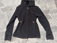 Bench. Damen Fleece Jacke kurz Übergang Funnel Neck Gr.40 schwarz Wie Neu
