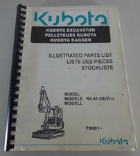 Teilekatalog / Bildkatalog Kubota Minibagger KX 41-2S (V) Stand 01/2003