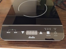 Induktionskochplatte 2000W, ein Kochfeld, schwarz, gebraucht, gepflegter Zustand