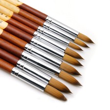 ❀ Acryl Kolinsky Nagel Bürsten Nail Art Pinsel UV Poly Verlängerung Aufbau Gel