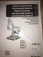 Kubota Minibagger U35-3a Stückliste Ersatzteilliste Teilekatalog  #75