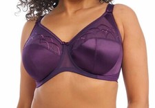 Elomi Cate BH Pflaume Lila Mesh Größe 36E Bügel Seite Unterstützung Full Cup 4030