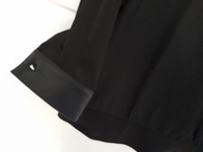 supertolle Bluse/Tunika  mit Kunstleder-Details und Spitze..extravagant...Gr. 48