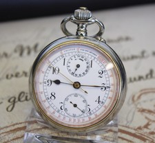Rare große antike Militär Chronograph Taschenuhr pocket watch 
