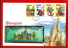 1x Banknotenbrief "Disneyland "mit 1 Dollar-Note! (Kopie) 