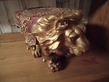 Blumenhocker, Pflanzen, indisch, Löwe, Elefant,Strasssteine,Nieten,Rot,Gold,Deko