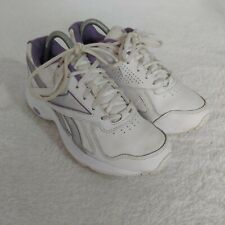 Reebok Walk Ultra V DMX Max Damen Weiß Lila Toning Turnschuhe Grösse 5