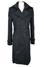 Balenciaga Le Dix schwarz doppelte Knopfleiste Trenchcoat Größe 40 Damen Knopfleiste