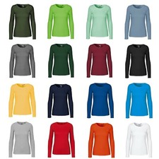 Damen Langarmshirt Fairtrade Bio Baumwolle Langarm Shirt Rundhals Jersey XS-XXL