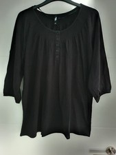 MAXI Blue Tunika, Schlupfbluse,  Blusenshirt, schwarz Gr.42/44