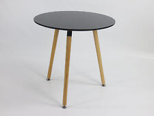 Esstisch Küche Buche Tisch rund Dm.70 MDF Designertisch Retro schwarz massiv !!!