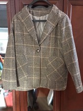 Blazer von Shein*lässig*Gr.L*Braun/Beige/schwarz kariert*Neu