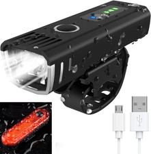 LED Akku Fahrrad Licht Beleuchtung Set 600 LUX Scheinwerfer Rücklicht Lampe DHL