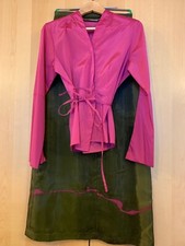 ★2-teilige elegante Abendmode-Kombination Wickelbluse + langer Rock★ Gr. 38