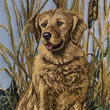 Linda Picken goldene Gelegenheit Jagdhund Ente Art Gobelin Wandbild