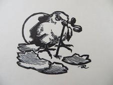 RICHARD ROTHER - EXLIBRIS - DAS NEUE JAHR - EIN KÜKEN! SIGNIERT - 03