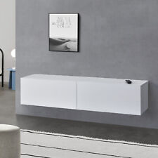 B-WARE Lowboard Hängeboard mit Schranktüren Fernsehtisch Kommode Ablage Weiß