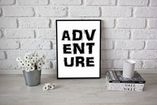 Abenteuer Wand Zitat Poster Kunst inspirierende Abenteuer A3 oder A4 Travel sagen