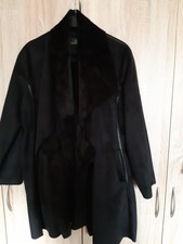 Alfredo Pauly  Kurzmantel/ Longjacke Velourleder Optik mit Kuschelfleece Gr. 44