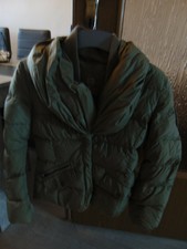 Damen Stepp-Jacke, hell-khaki, Wasserfallkragen, Add Pawoos, gebraucht